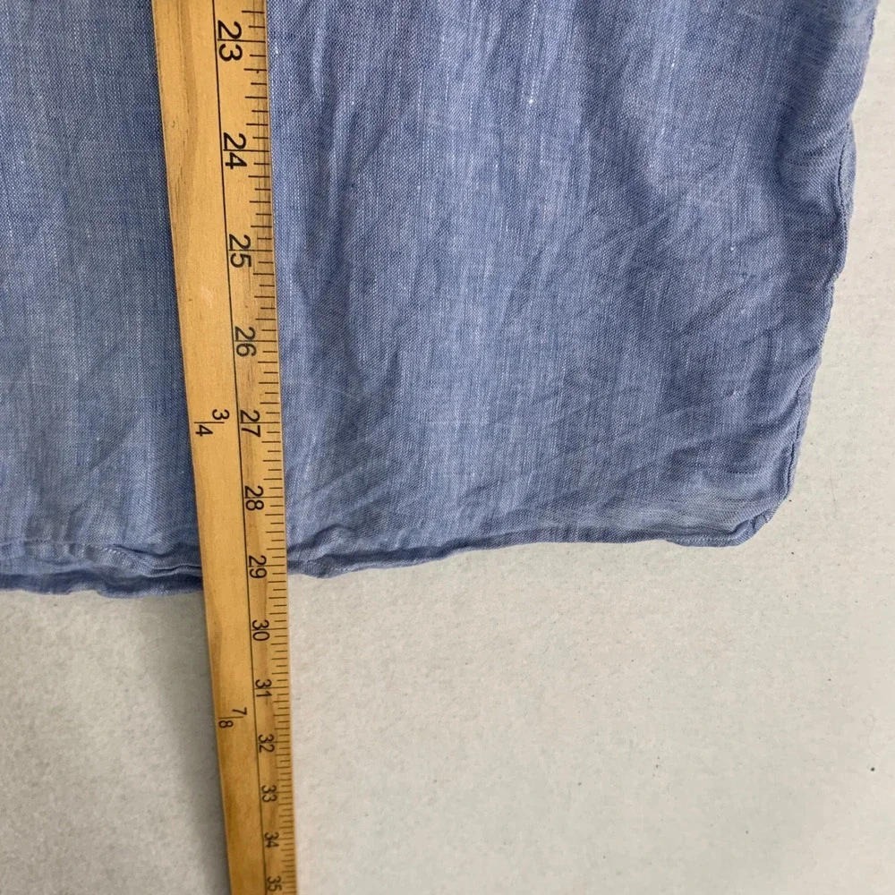 Polo Ralph Lauren Shirt Mens XL Blue Bonnard 100% Linen Long Sleeve Lightweight